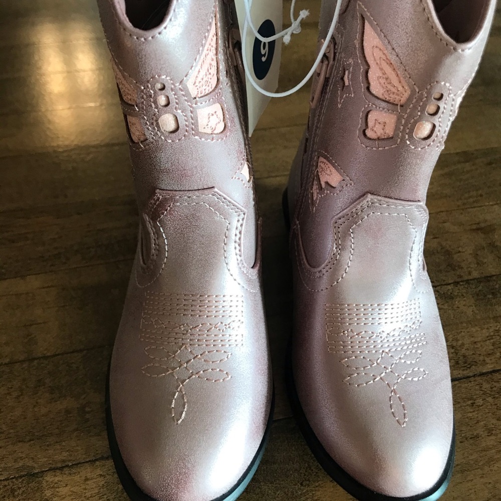 Cat & Jack Girls Pink Riley Boots - Picture 5 of 7